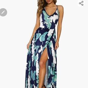 Open back maxi dress